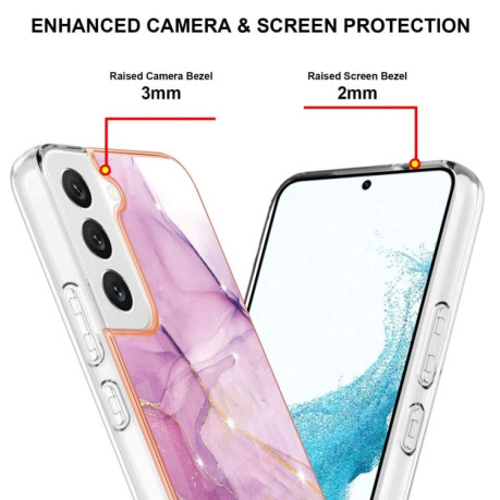Противоударный чехол Electroplating IMD для Samsung Galaxy S23+ 5G - фиолетовый