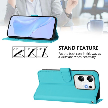 Чехол-книжка Skin Feel Solid Color Leather для Infinix Zero 30 4G - синий