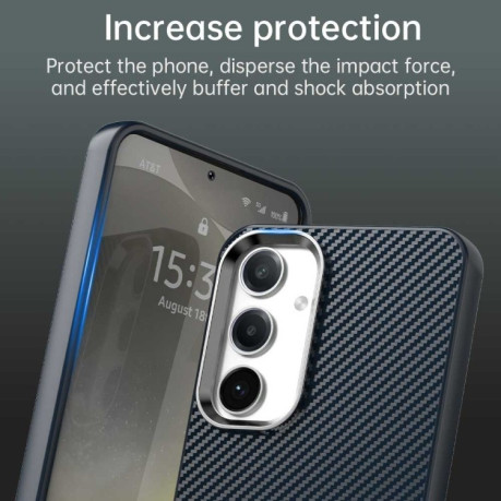 Ударозахисний чохол Carbon Fiber Series IMD  для Samsung Galaxy S25 5G - синій