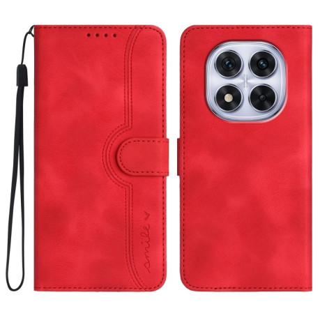 Чохол-книжка Skin Feel Heart Amile для Xiaomi Redmi Note 14 Pro 5G/Poco X7 - червоний