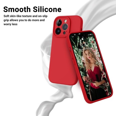 Противоударный чехол LK MagSafe Magnetic Silicone для iPhone 15 Pro Max - красный