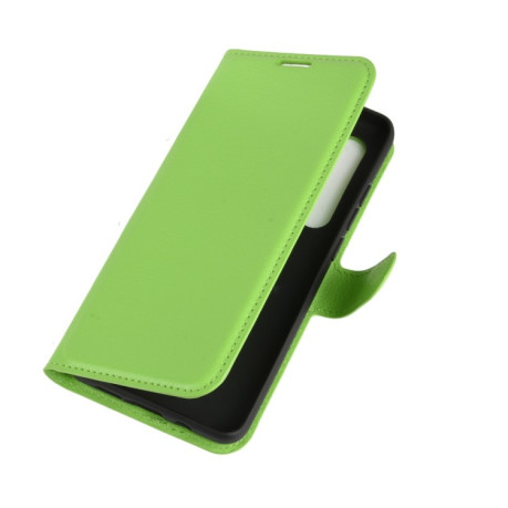Чохол-книжка Litchi Texture на Xiaomi Mi Note 10 Lite - зелений