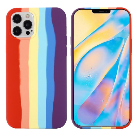 Силіконовий чохол Rainbow Liquid Silicone для iPhone 15 Pro-червоний
