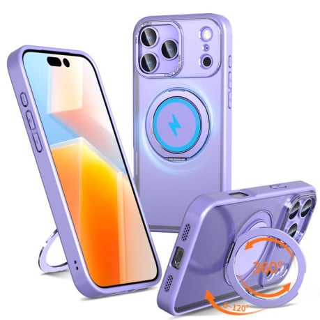 Чехол Kalebol с подставкой 360 и MagSafe на iPhone 17 Pro - фиолетовый