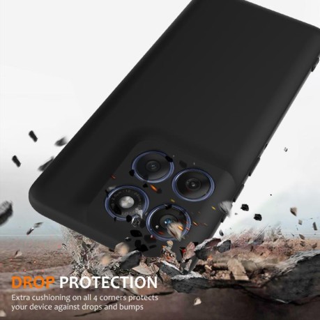 Силиконовый чехол Shockproof Silicone Magsafe для Motorola Edge 60 / 60s / 60 Fusion - черный