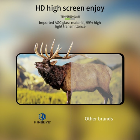 Захисне скло PINWUYO 9H 3D Full Screen на OPPO Reno 8 - чорний