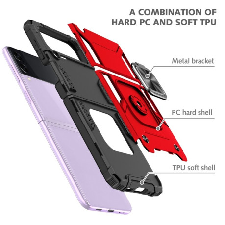 Противоударный чехол Magnetic Armor для Samsung Galaxy Z Flip3 5G - красный