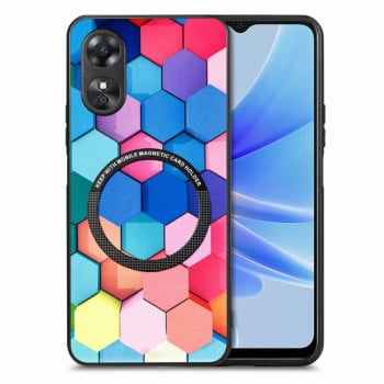 Противоударный чехол Colored Drawing (Magsafe) для OPPO A17 - Colorful Cube