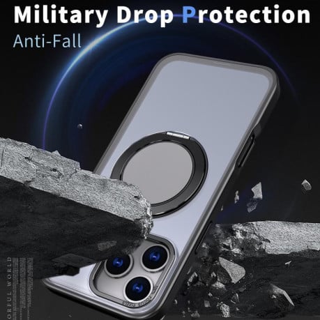 Чехол Kalebol с подставкой 360 и MagSafe на iPhone 17 Pro - черный