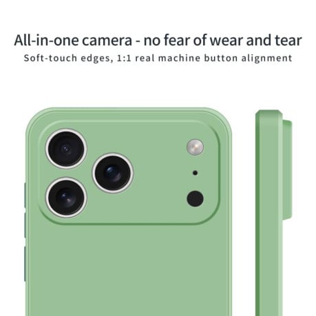 Силиконовый чехол ENKAY Liquid Silicone на iPhone 17 Pro - синий