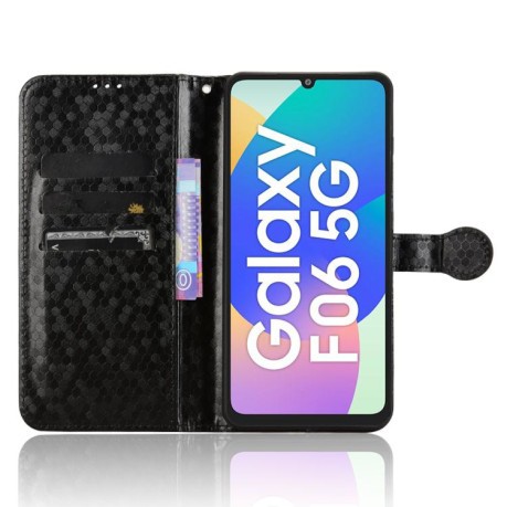 Чехол-книжка Honeycomb Dot для Samsung Galaxy M06 5G - черный