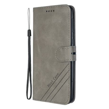 Чехол- книжка Stitching Style 2-Color Cow Texture на Samsung Galaxy M21/M30s - серый