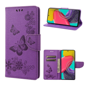 Чохол-книга Floral Butterfly для Samsung Galaxy M53 5G - фіолетовий