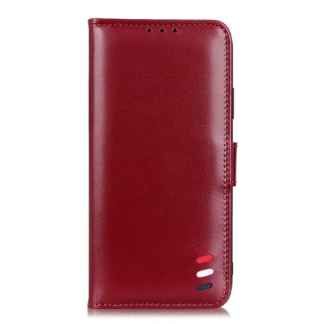 Чехол-книжка 3-Color Pearl на Xiaomi Redmi Note 10 Pro - винно-красный