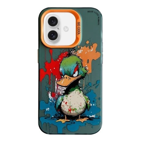 Чохол Animal Pattern Oil Painting Series для iPhone 16 Pro - Duck