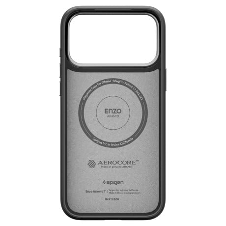 Оригинальный чехол Spigen Enzo Aramid &quot;T&quot; с MagSafe на iPhone 17 Pro Max - Black and Silver