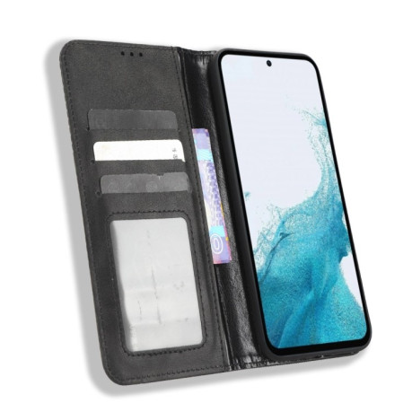 Чехол-книжка Magnetic Buckle Retro Crazy Horse Texture для Samsung Galaxy A54 5G - черный