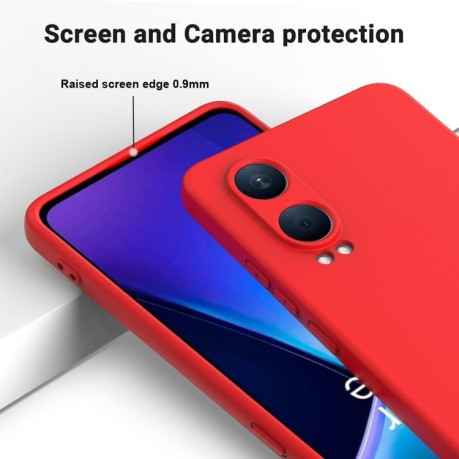 Силіконовий чохол Solid Color Liquid Silicone на OnePlus Nord CE4 Lite Pro XL - червоний