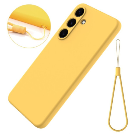 Силіконовий чохол Solid Color Liquid Silicone  для Samsung Galaxy S25+ 5G - жовтий
