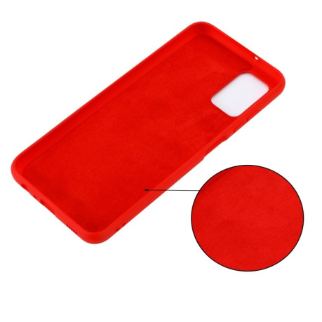 Чехол Solid Color Liquid Silicone на Samsung Galaxy A02s - красный