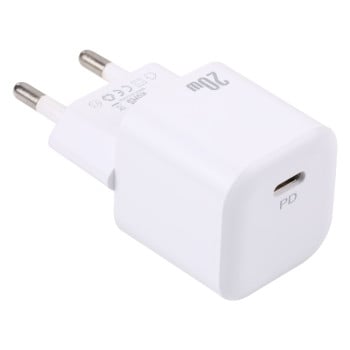 Швидкісний зарядний пристрій 20W PD USB-C/Type-C Interface Fast Charging Charger, Specification: EU Plug - білий