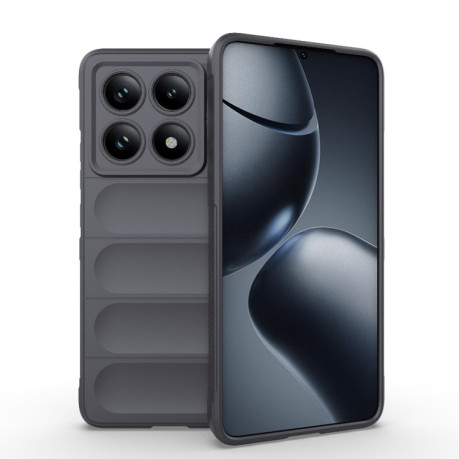 Силиконовый чехол Magic Flannel для Xiaomi 14T Pro 5G Global - темно-серый