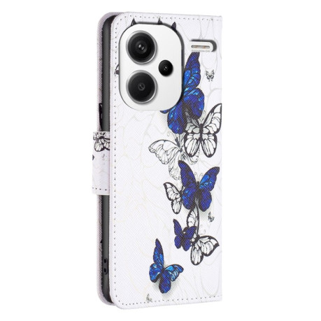 Чехол-книжка Colored Drawing Pattern для Xiaomi Redmi Note 13 Pro+ 5G - Butterflies
