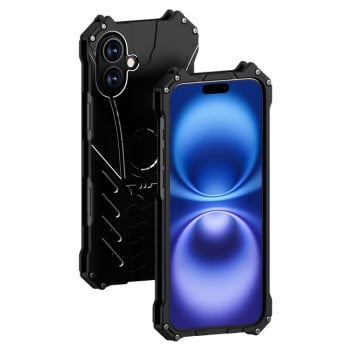 Чохол протиударний R-JUST Batman Metal для iPhone 16 Plus - чорний