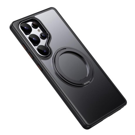 Ударозахисний чохол 360 Rotating MagSafe Magnetic Frosted  для Samsung Galaxy S25 Ultra 5G - чорний