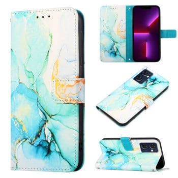 Чохол-книжка Painted Marble Pattern для OPPO Reno7 5G Global/ Find X5 Lite/OnePlus Nord CE2 5G - зелений