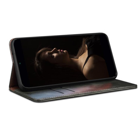 Чехол-книжка Simple Wax Crazy Horse для OnePlus 13T 5G - зеленый