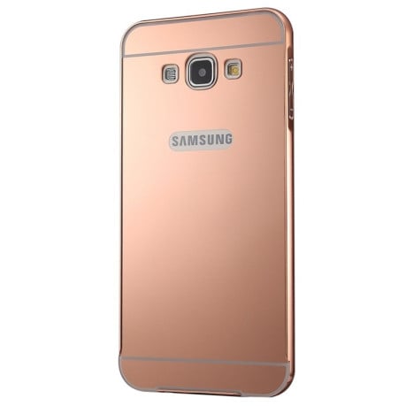 Металевий Бампер та Акрилова накладка Push-pull Style Series Rose Gold для Samsung Galaxy A3