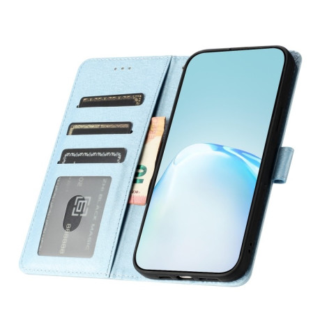 Чехол-книжка Silk Texture Horizontal Flip Leather для OnePlus 13 - голубой