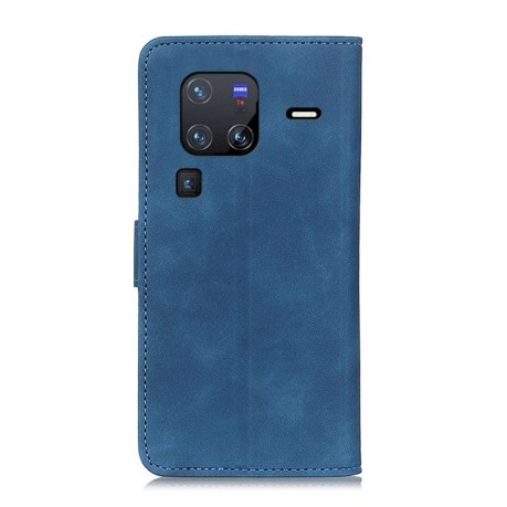 Чохол-книжка KHAZNEH Cowhide Texture на Vivo X80 Pro - синій