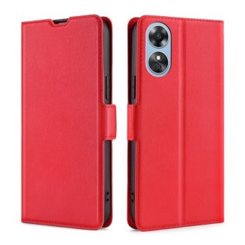 Чехол-книжка Voltage Side Buckle для OPPO A17 - красный