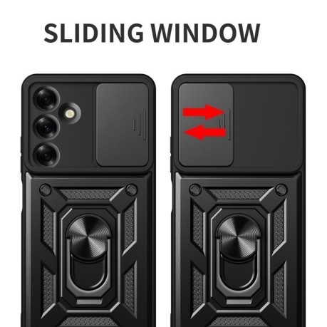 Противоударный чехол Sliding Camshield для Samsung Galaxy M35 5G - черный