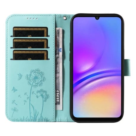 Чехол-книжка Dandelion Embossed Pattern Flip Leather на Samsung Galaxy A07 5G - зеленый