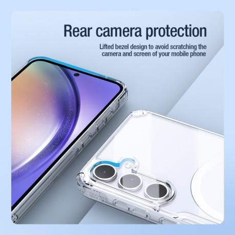Чехол NILLKIN Ultra Clear Magsafe для Samsung Galaxy A55 5G - прозрачный