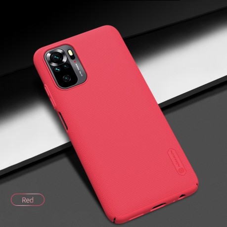 Чохол NILLKIN Frosted Shield на Xiaomi Redmi Note 10/10s/Poco M5s 4G - червоний