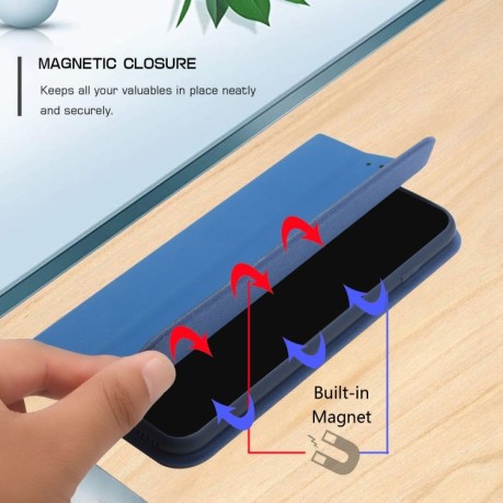 Чехол-книжка 3-Folding Ultrathin Skin Feel для iPhone XR - синий