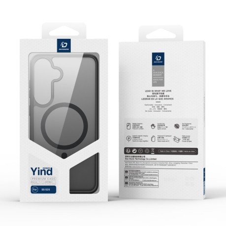 Чехол DUX DUCIS Yind Series MagSafe TPU Hybrid PC на Samsung Galaxy S25 5G - черный