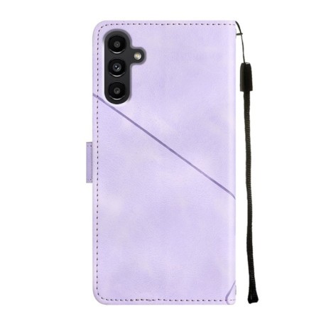 Чехол-книжка Skin-feel Embossed для Samsung Galaxy A25 5G / A24 - фиолетовый