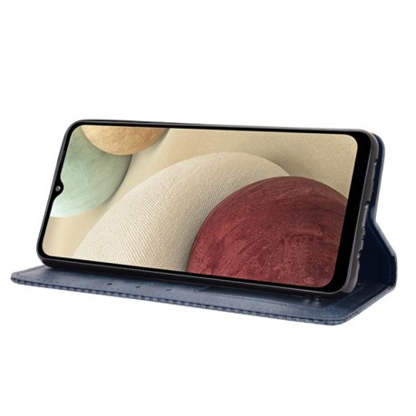 Чехол-книжка Magnetic Buckle Retro на Samsung Galaxy M32/A22 4G - синий