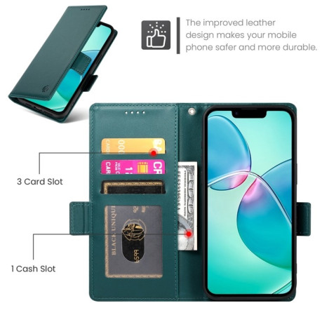 Чохол-книжка Side Buckle Magnetic Frosted Leather для iPhone 16e - зелений