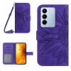 Чохол-книжка Skin Feel Sun Flower для Vivo V27E 4G Global - фіолетовий