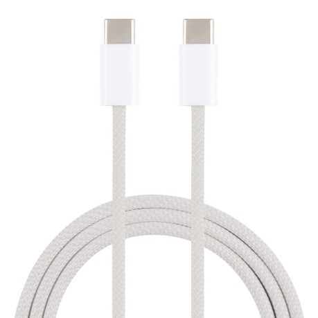 Кабель 1m USB-C / Type-C до Type-C Macaron Braided Charging Cable - сірий