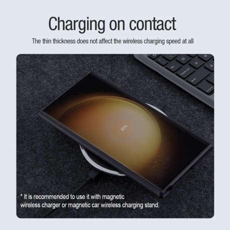 Противоударный чехол NILLKIN Frosted Shield Pro Magnetic Magsafe для Samsung Galaxy S24 Ultra 5G - зеленый