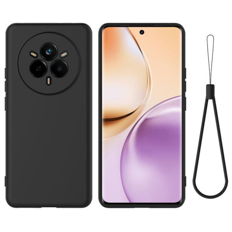 Силіконовий чохол Solid Color Liquid Silicone на Realme 14 Pro+ - чорний