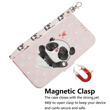 Чехол-книжка 3D Painting для Motorola Edge 50 Neo 5G Global - Panda