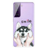 Протиударний чохол Colored Drawing Clear Samsung Galaxy S21- Pinch Face Dog